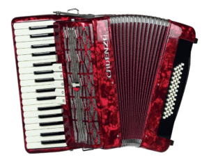 Acordeon Cadenza 48 Baixos 5 Registros Cd48 Vermelho