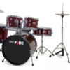 Bateria Pro Fire Profire Bumbo 22 C/ Ferragens Cromada