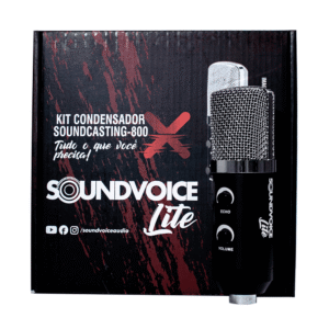 Kit Microfone Condensador SoundVoice SoundCasting 800X