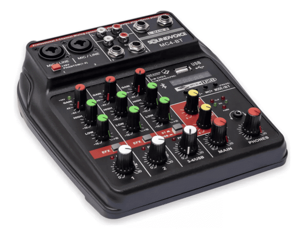 Mesa de som Console Soundvoice MC4-BT 110V/220V 4 Canais Bluetooth - Image 4