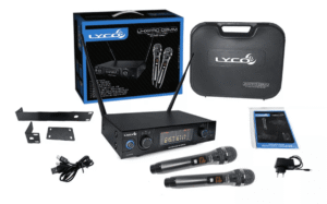 Microfone Lyco Uhxpro-02mm Uhf Sem Fio Duplo Lcd Com Maleta