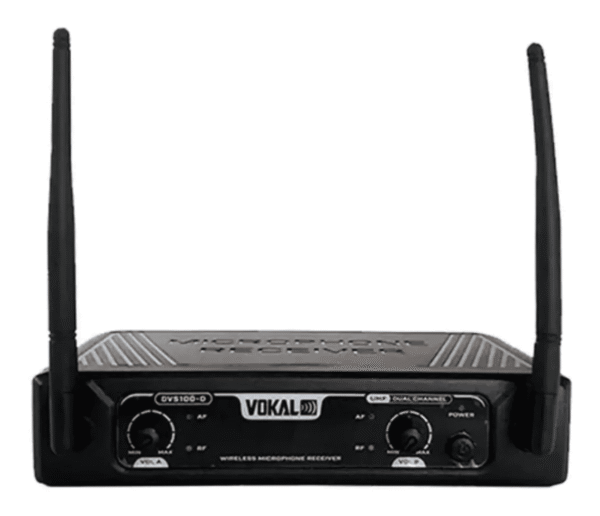 Microfone Sem Fio Duplo Vokal Dvs100 Dm Cor Preto - Image 4