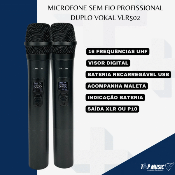 Microfone Vokal S/Fio VLR-502 Lithium - Image 2