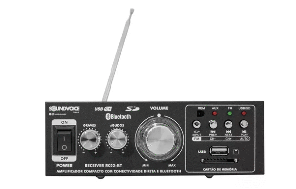 Receiver SoundVoice RC-02BT 60W RMS - Image 3