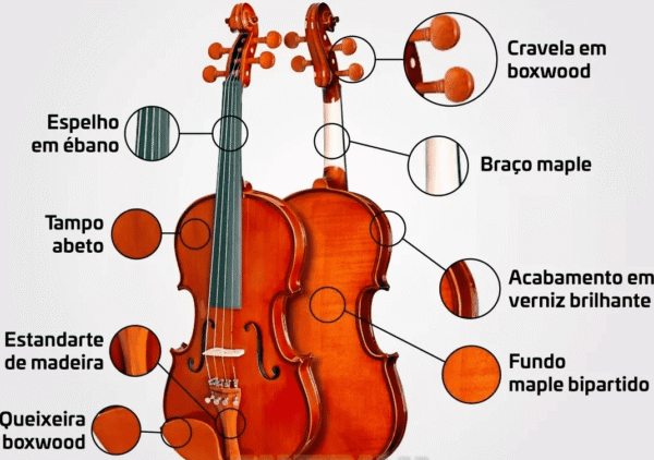 Violino Eagle 4/4 Ve441 Marrom - Image 3